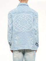 Carpet Jacquard Denim Shirt in Blue