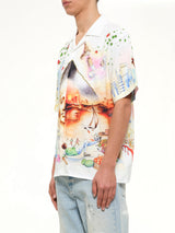 Egyptian Arts Cuban Collar SS Shirt in Multicolour