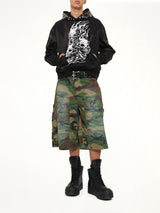 Hotheaded Riding Skull Hoodie in Black