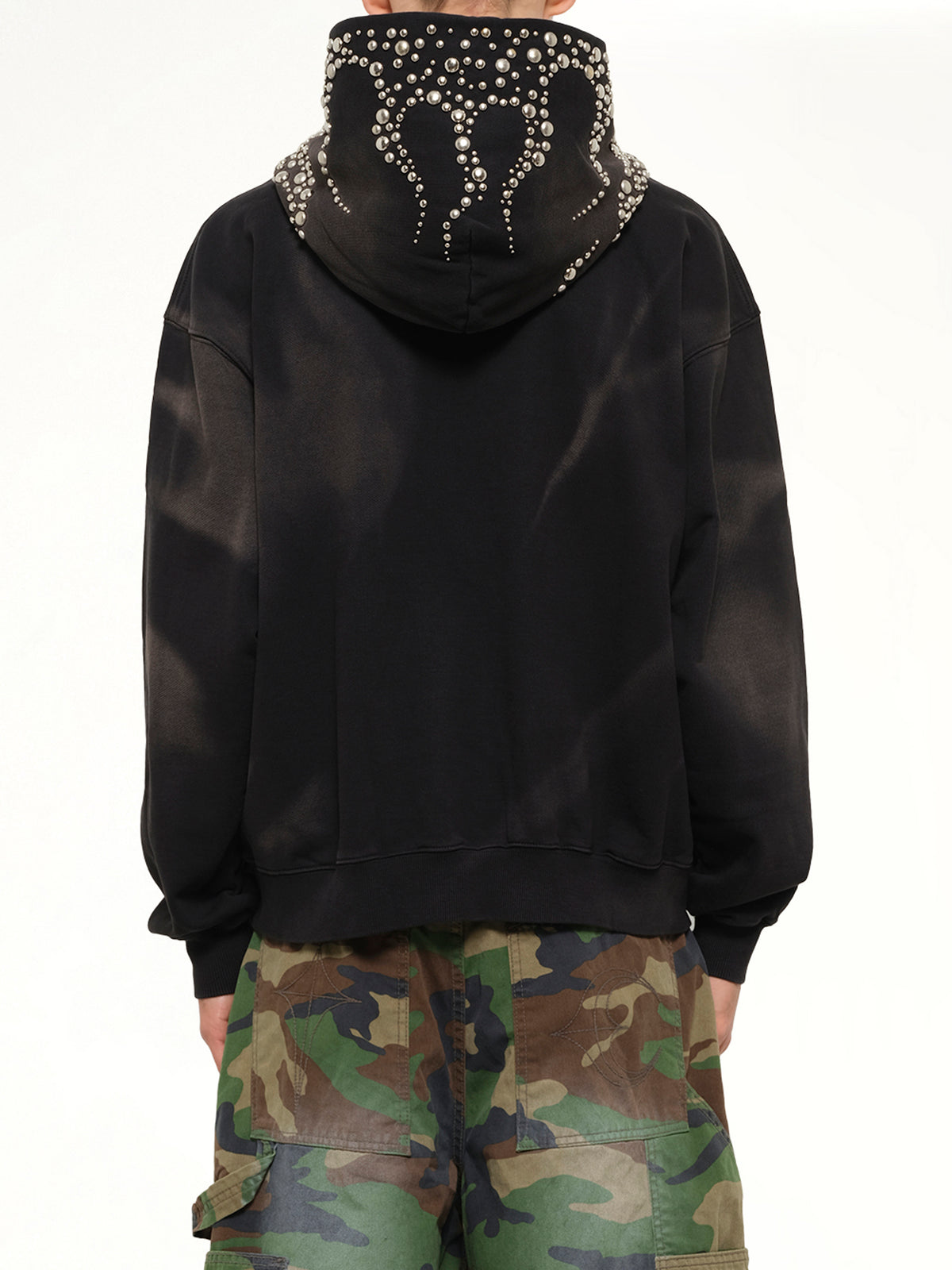 Hotheaded Riding Skull Hoodie in Black