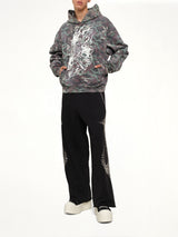 Hotheaded Riding Skull Hoodie in Camo