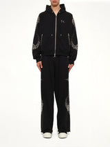 Iron Steel Focus Zip-Up Hoodie in Black