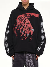 TC Bone Cross Hoodie in Black