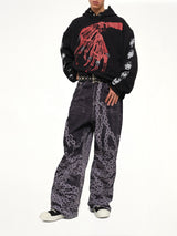 TC Bone Cross Hoodie in Black