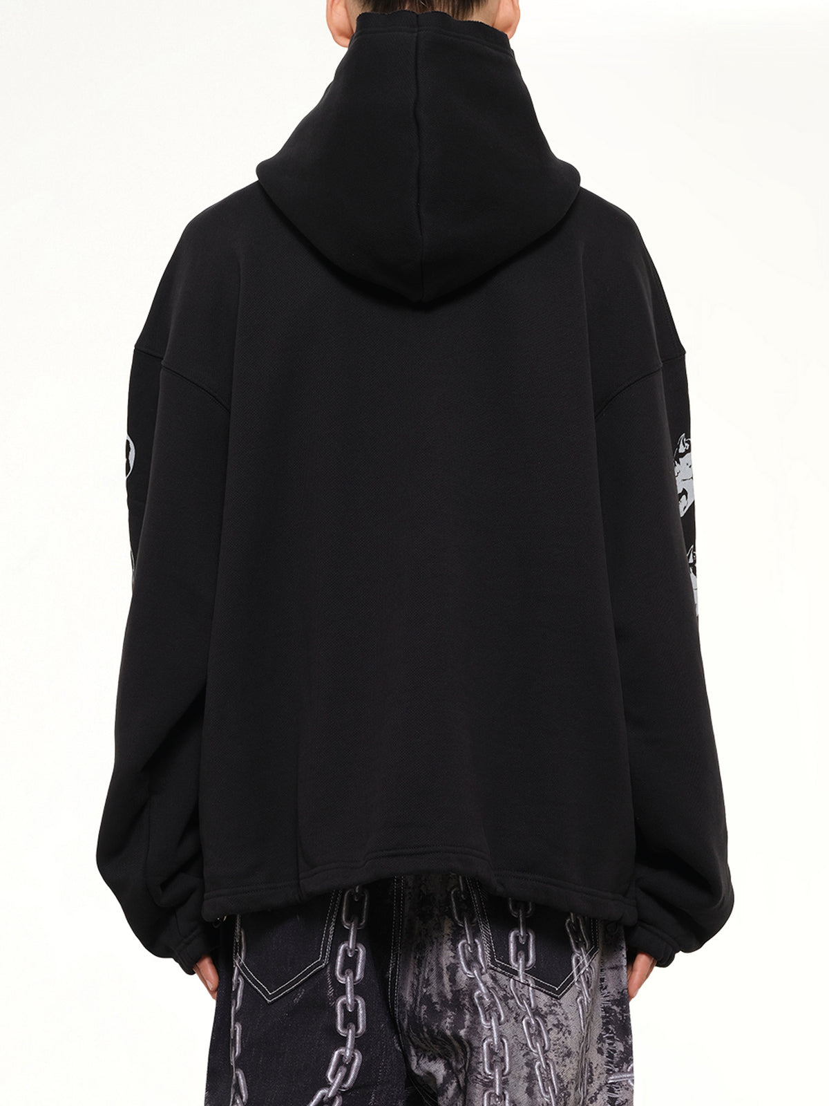 TC Bone Cross Hoodie in Black