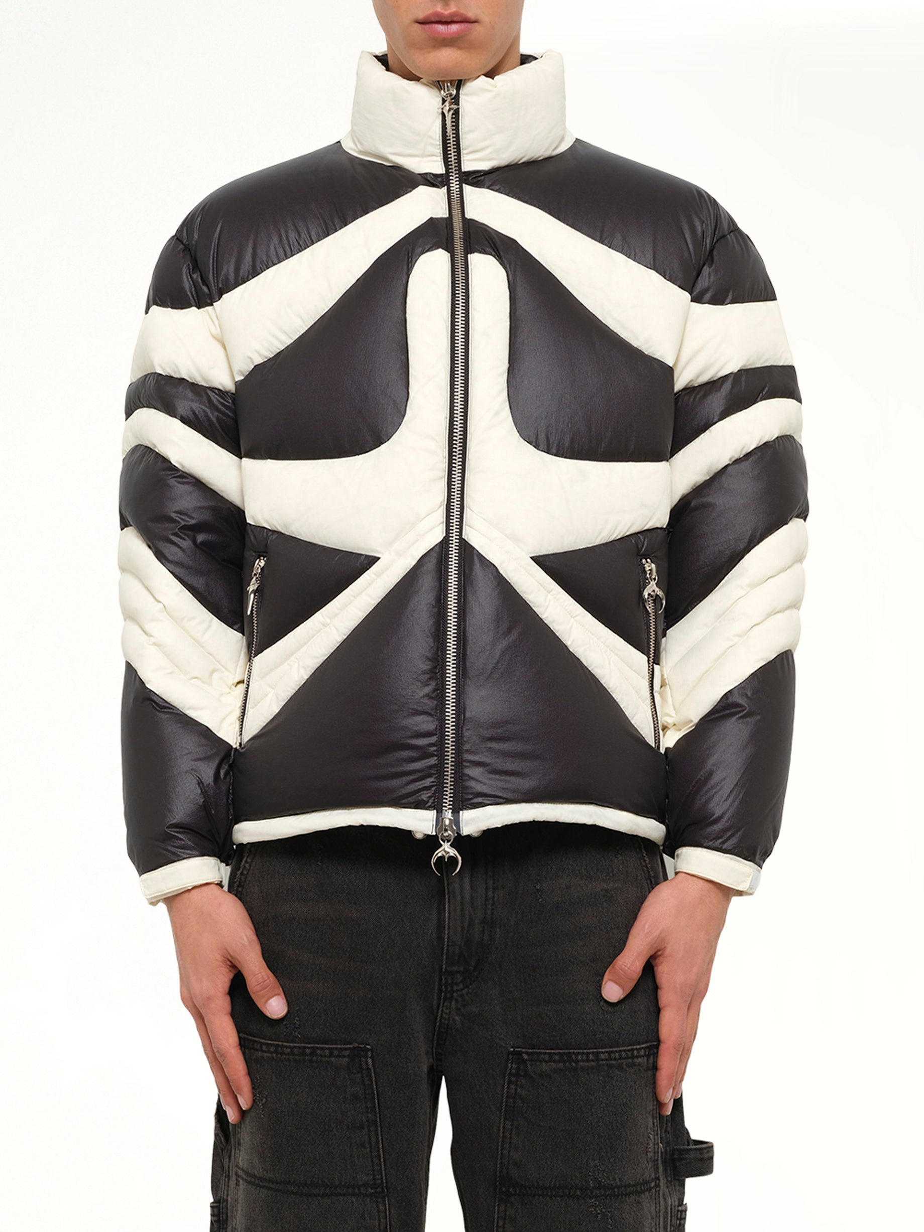 TC Dunk Puffer Jacket in Black/Ivory
