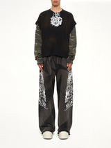 TC Hellfire Layered T-Shirt in Camo/Black