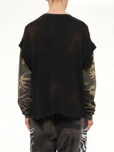 TC Hellfire Layered T-Shirt in Camo/Black