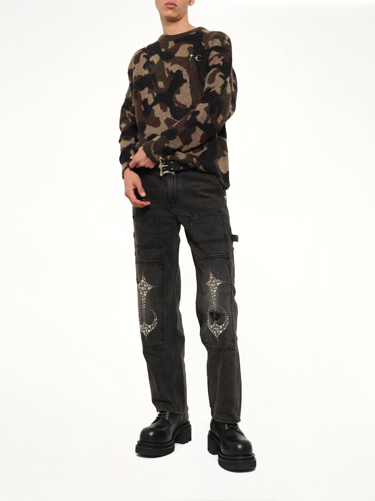 TC Infintry Knit Sweater in Camo