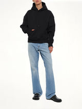 Embossed Ami De Coeur Hoodie in Black