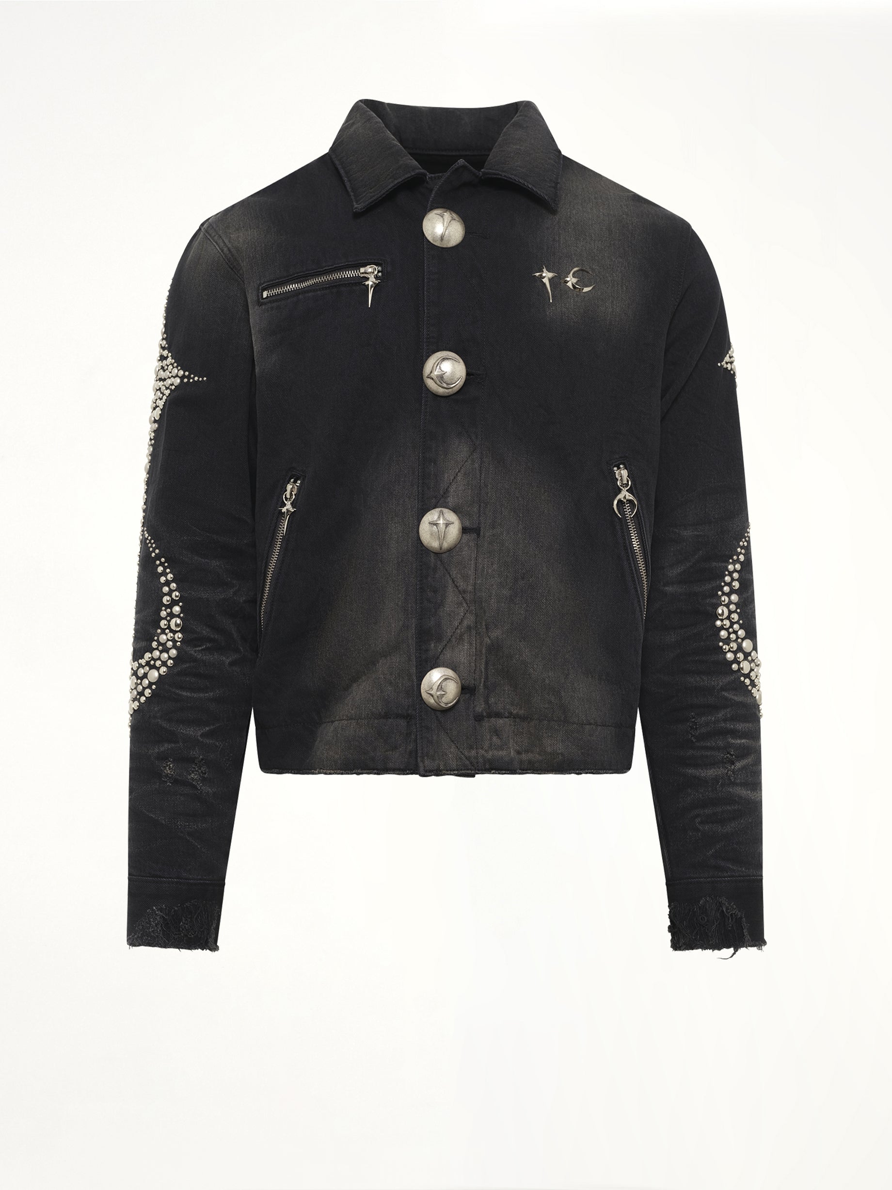 Iron Steel Focus Denim Jacket in Black