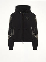 Iron Steel Focus Zip-Up Hoodie in Black