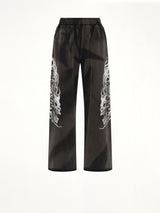 Six Riding Skull Sweatpants in Black