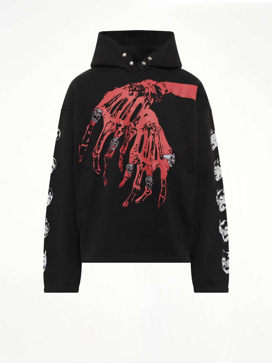 TC Bone Cross Hoodie in Black