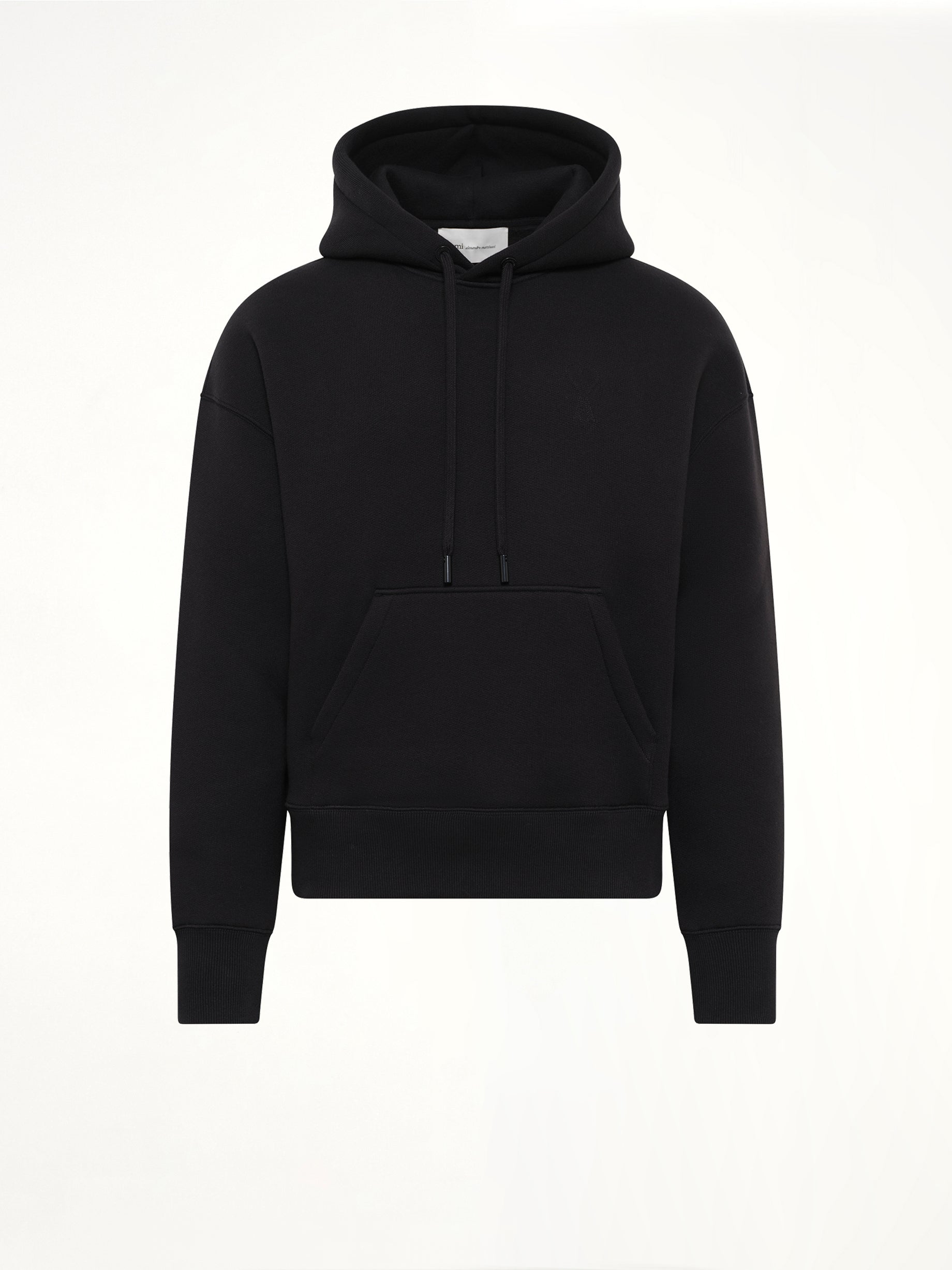Embossed Ami De Coeur Hoodie in Black