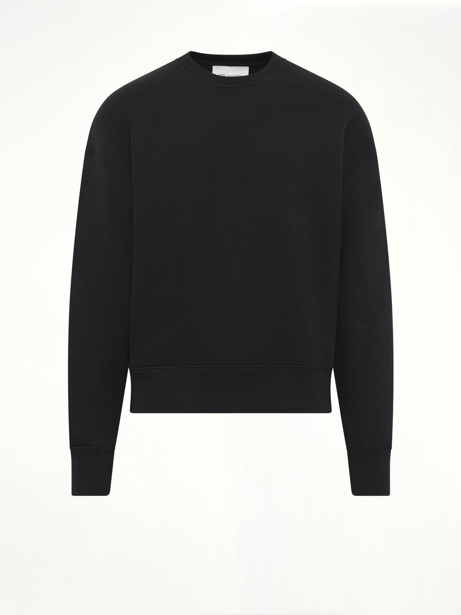 Embossed Ami De Coeur Sweatshirt in Black