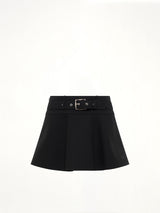 Belted Mini Skirt in Black