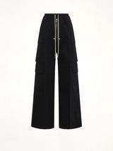 Cotton Twill Double Cargo Jumbo Belas in Black