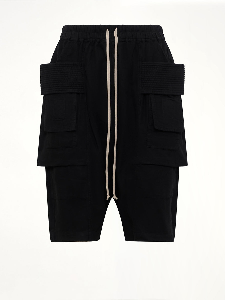Light Flannel Creatch Cargo Pods in Black