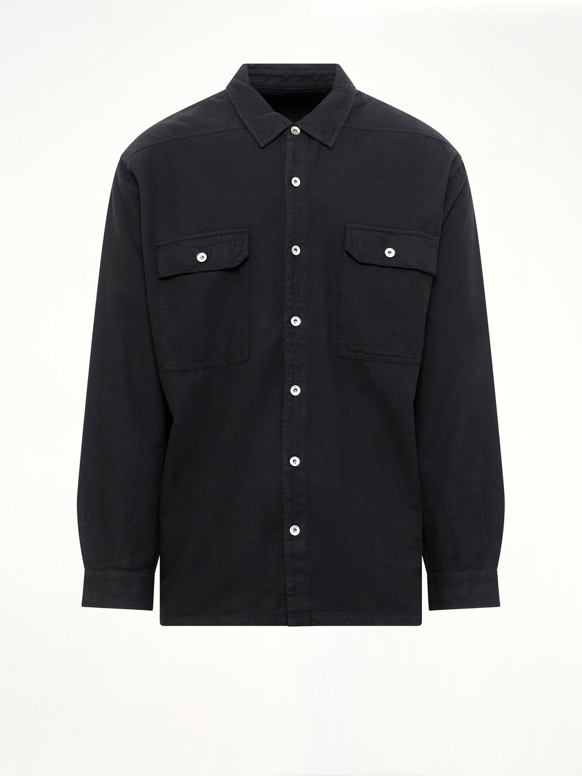 Light Flannel Jumbo Outershirt in Black