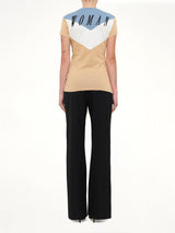 Twisting Horses T-Shirt in Beige