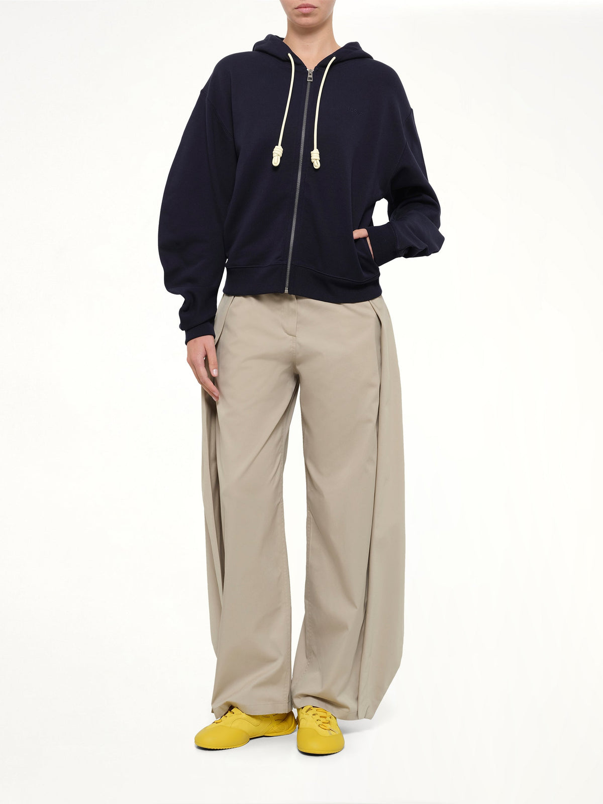 Flamenco Hoodie in Navy Blue/Yellow