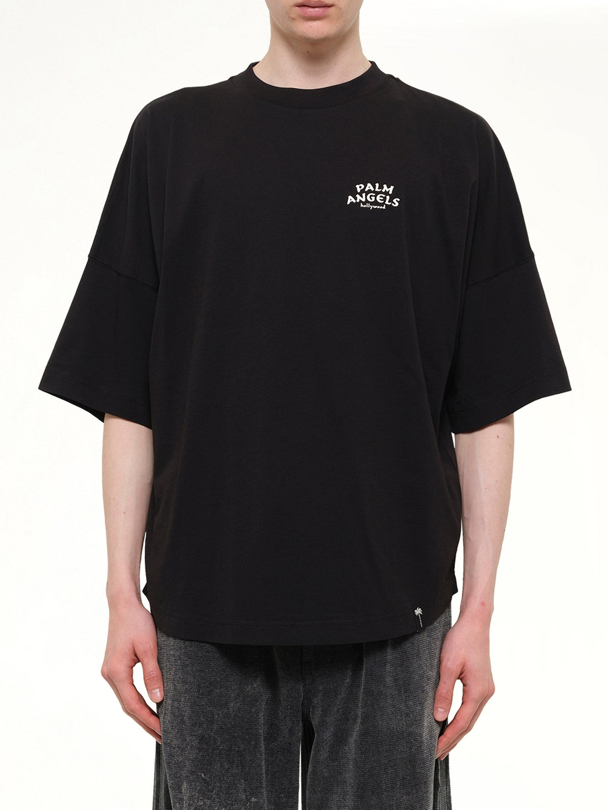 Palm Drift Back Over T-Shirt in Black/Off White