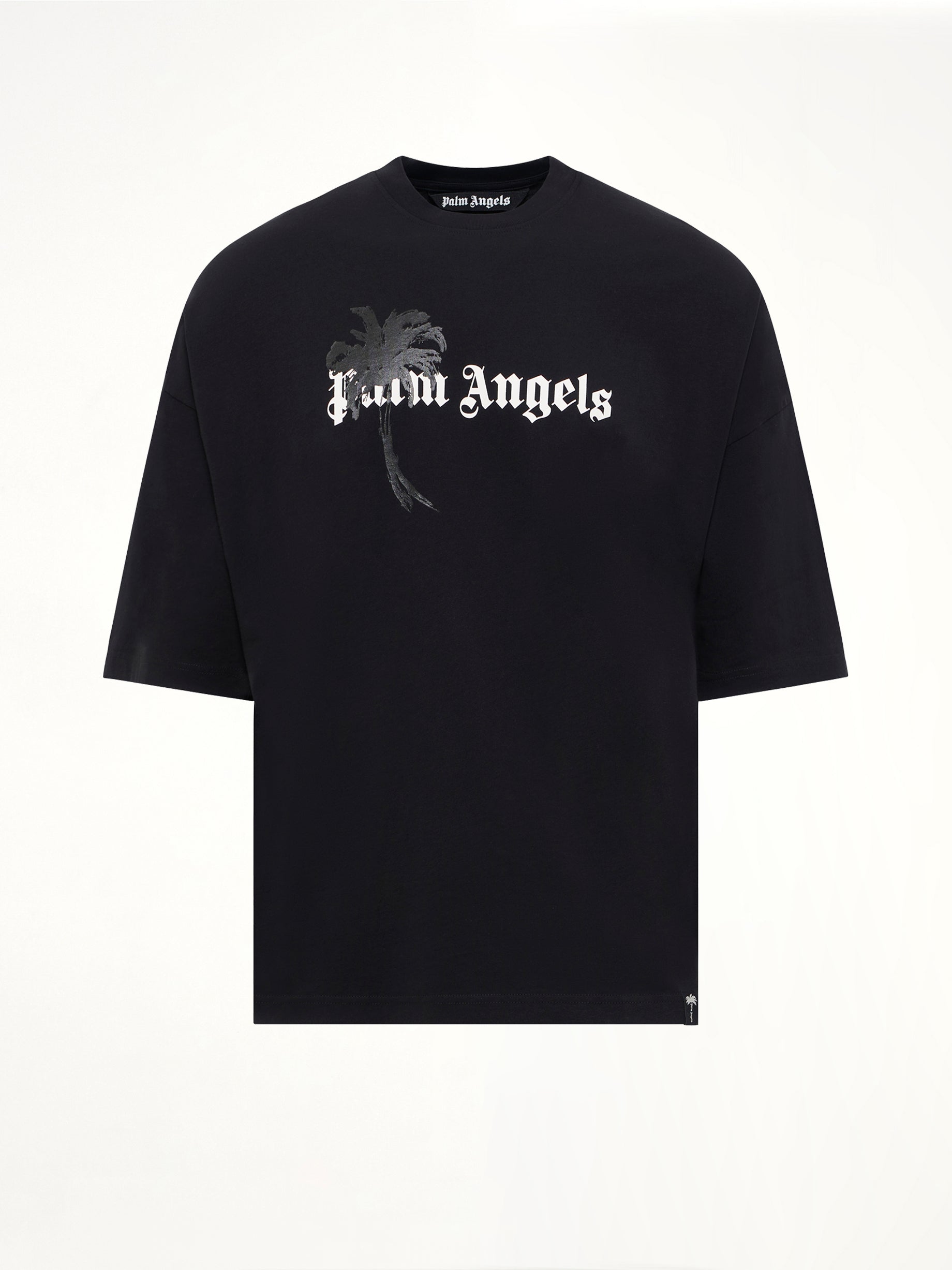 Palm Drift Loose T-Shirt in Black/Off White