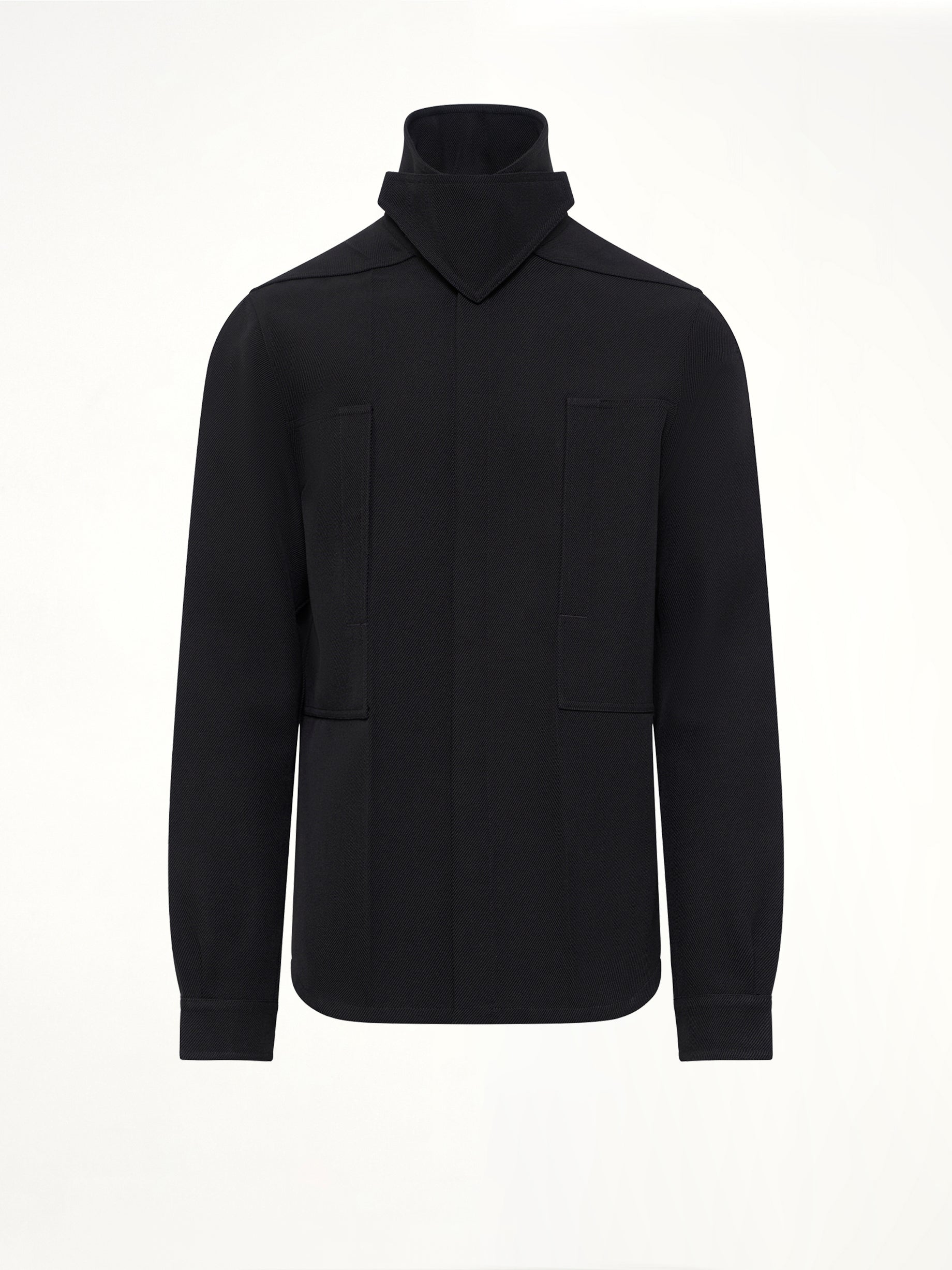 Tower Wool Outershirt in Black