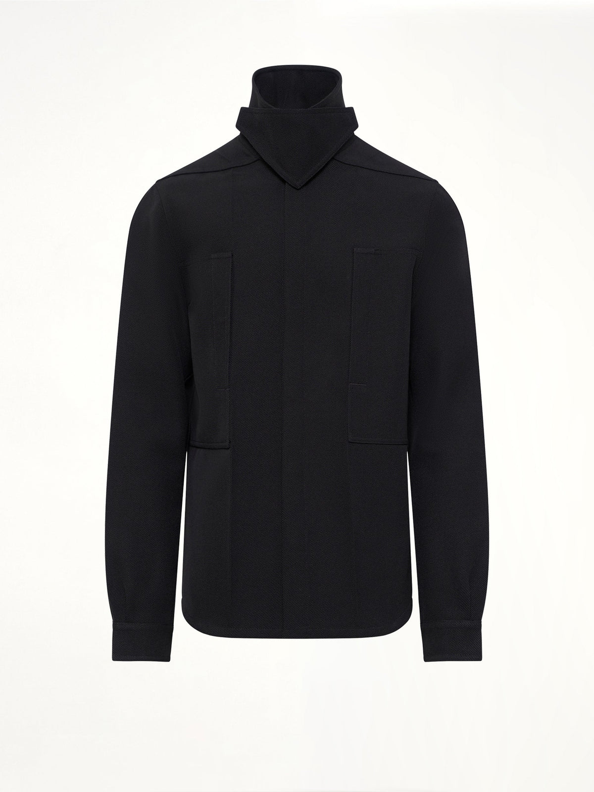 Tower Wool Outershirt in Black