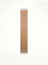 28X180 Cashmere Scarf in Beige/Light Blue