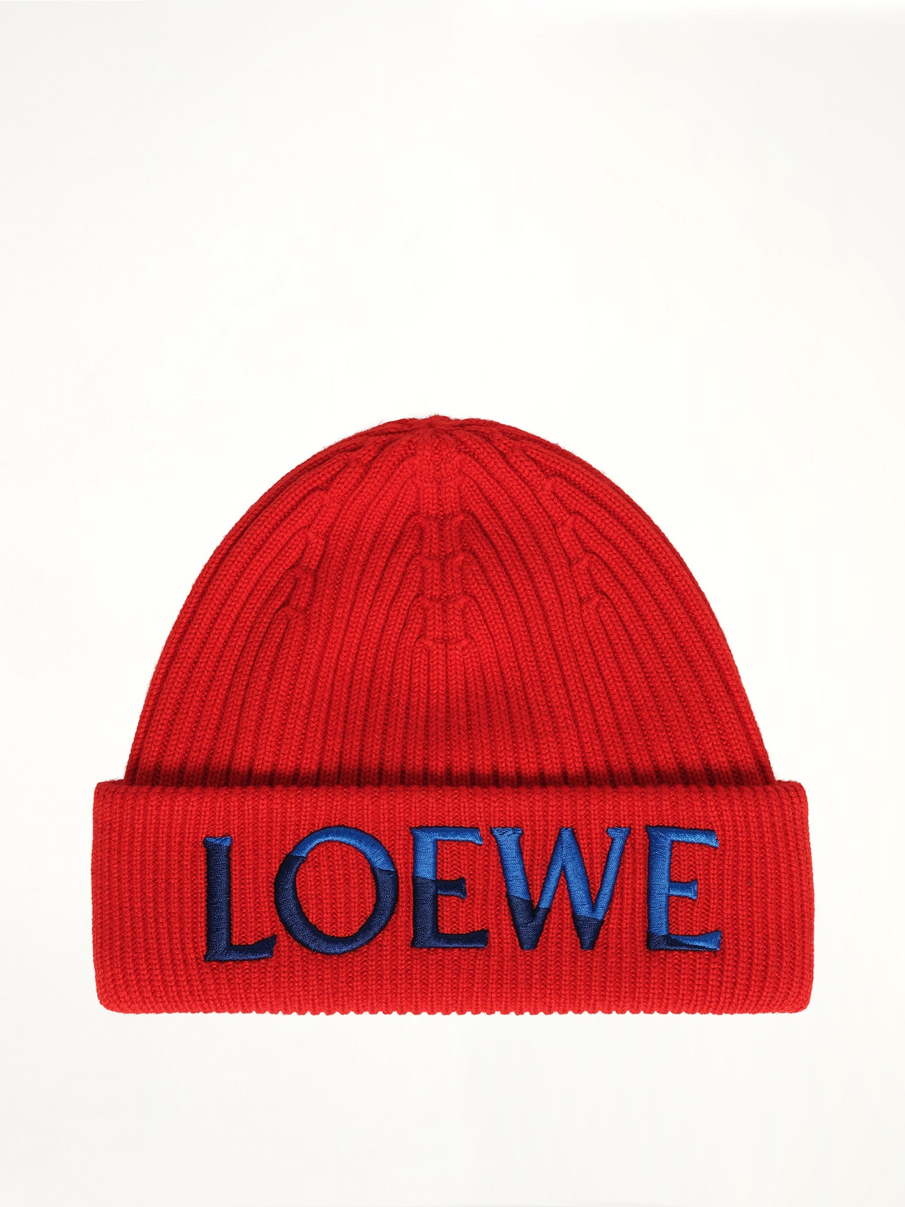 LOEWE Beanie in Red/Blue