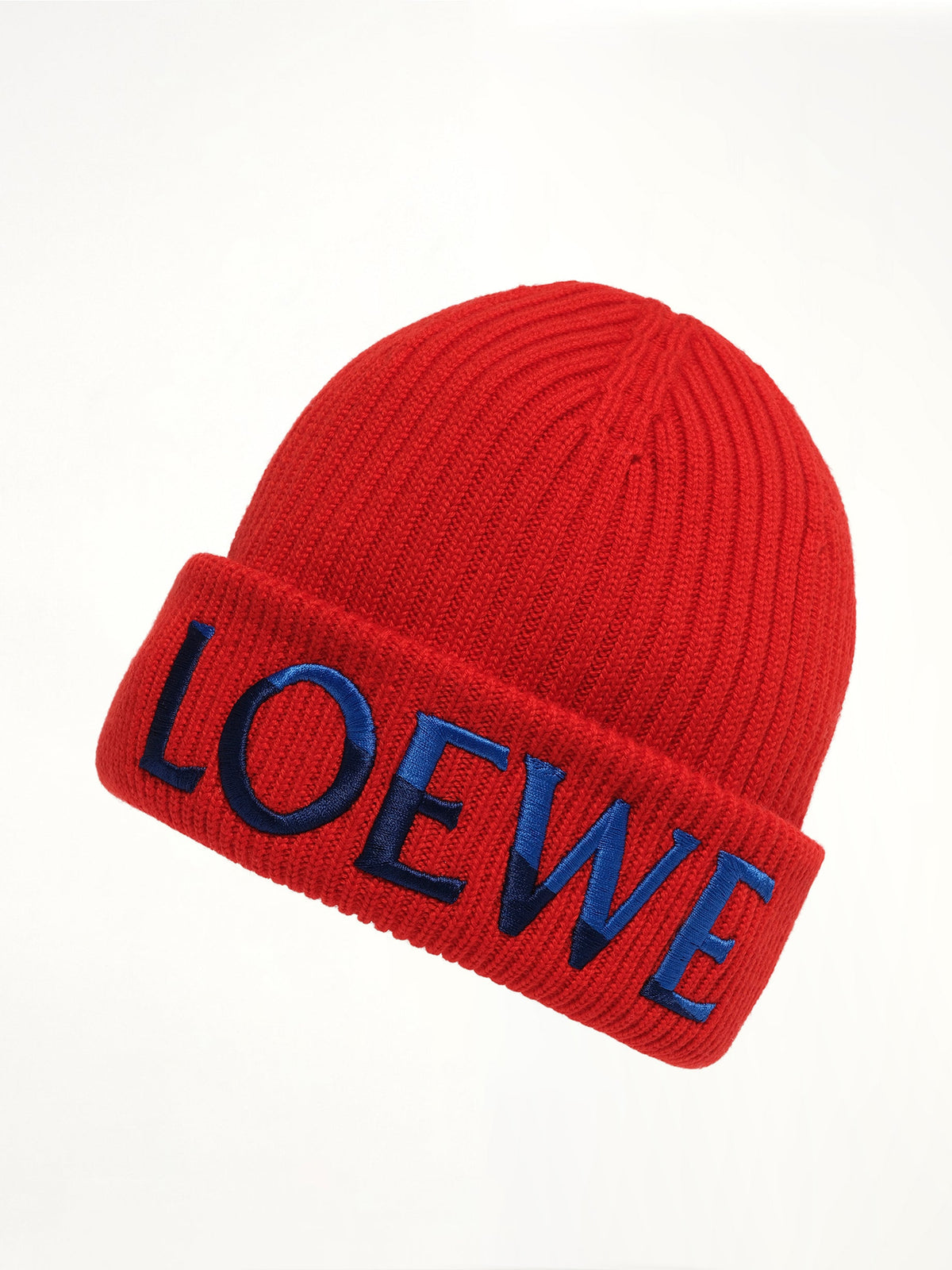 LOEWE Beanie in Red/Blue