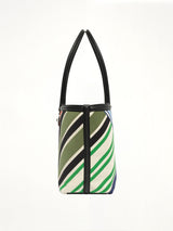 Verano Tote Embroidered Canvas M in Ecru/Multicolor