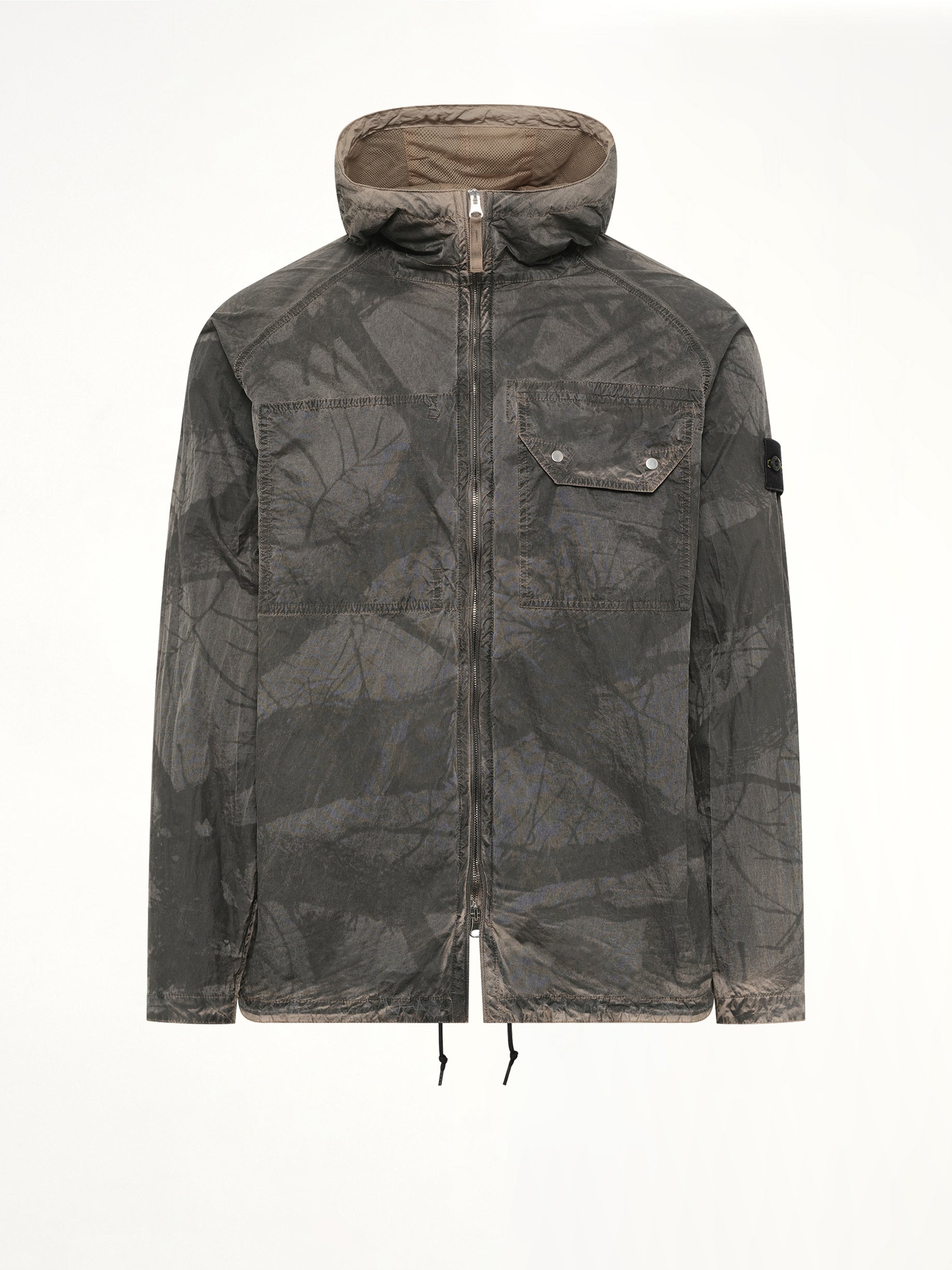 1200038 Tree Camo Hooded Jacket in Biscuit