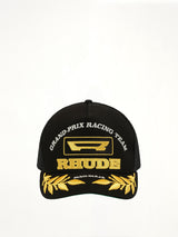 Rhude Racing Panel Trucker Hat in Black