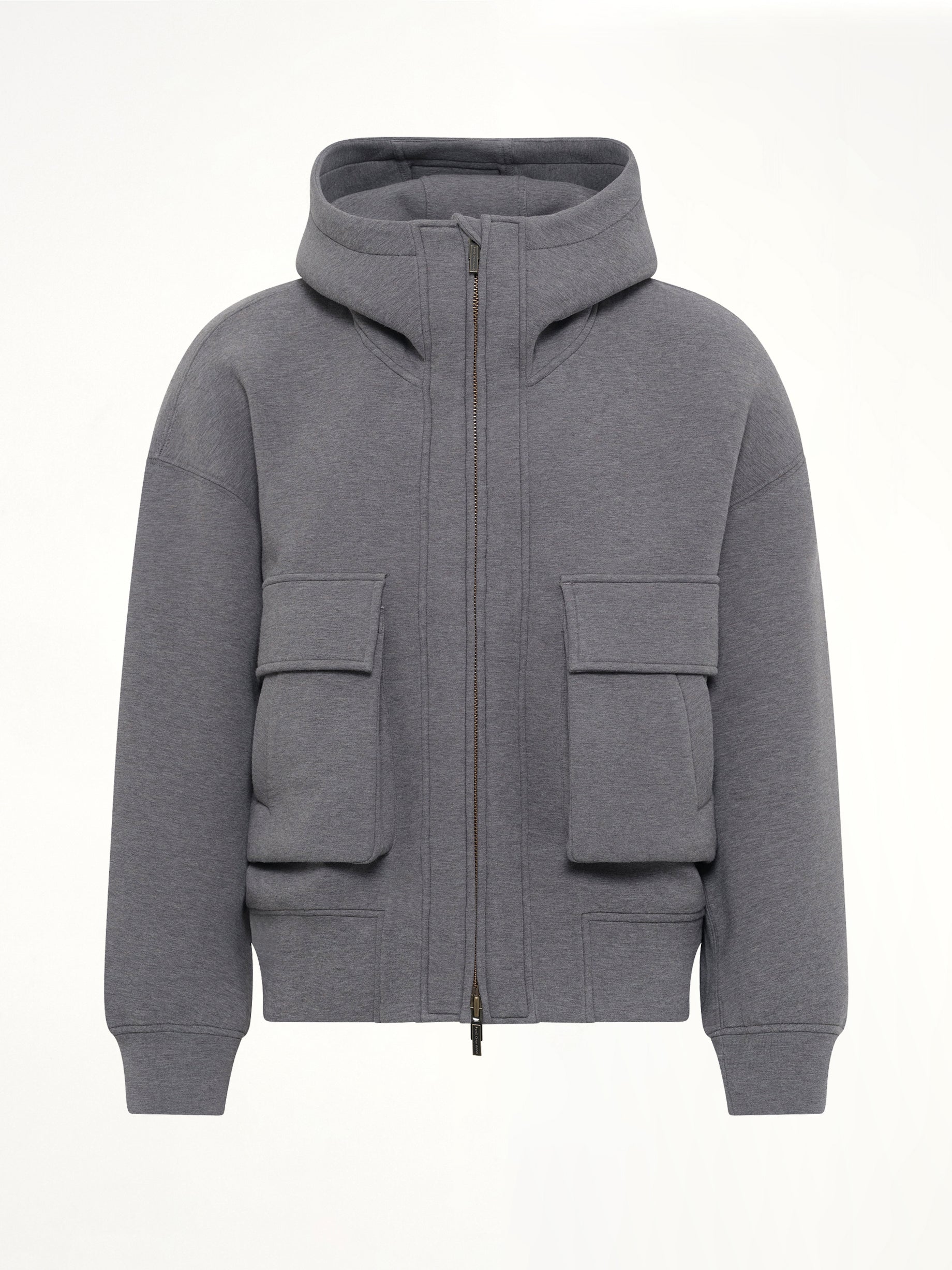 Spacer Zip-up Hoodie in Grey