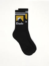 Striped Moonlight Sock in Black/White