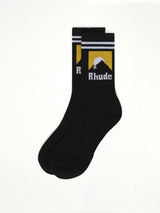 Striped Moonlight Sock in Black/White