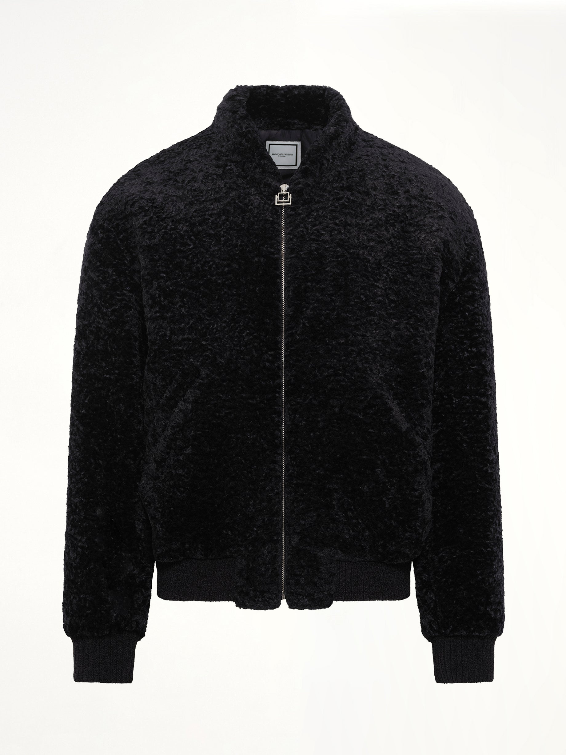Velvet Bomber Jacket in Navy
