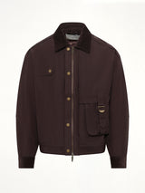 Workwear Jacket with Double Fastening in Brown