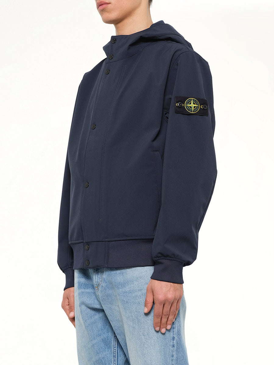 4100118 Soft Shell Short Parka in Navy Blue