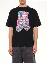 Abstract Bear T-Shirt in Black