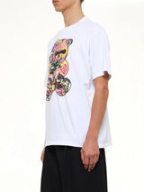 Abstract Bear T-Shirt in White