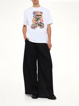 Abstract Bear T-Shirt in White