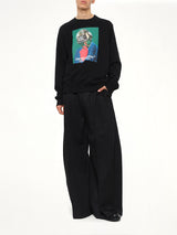 Abstract Sweatshirt in Black