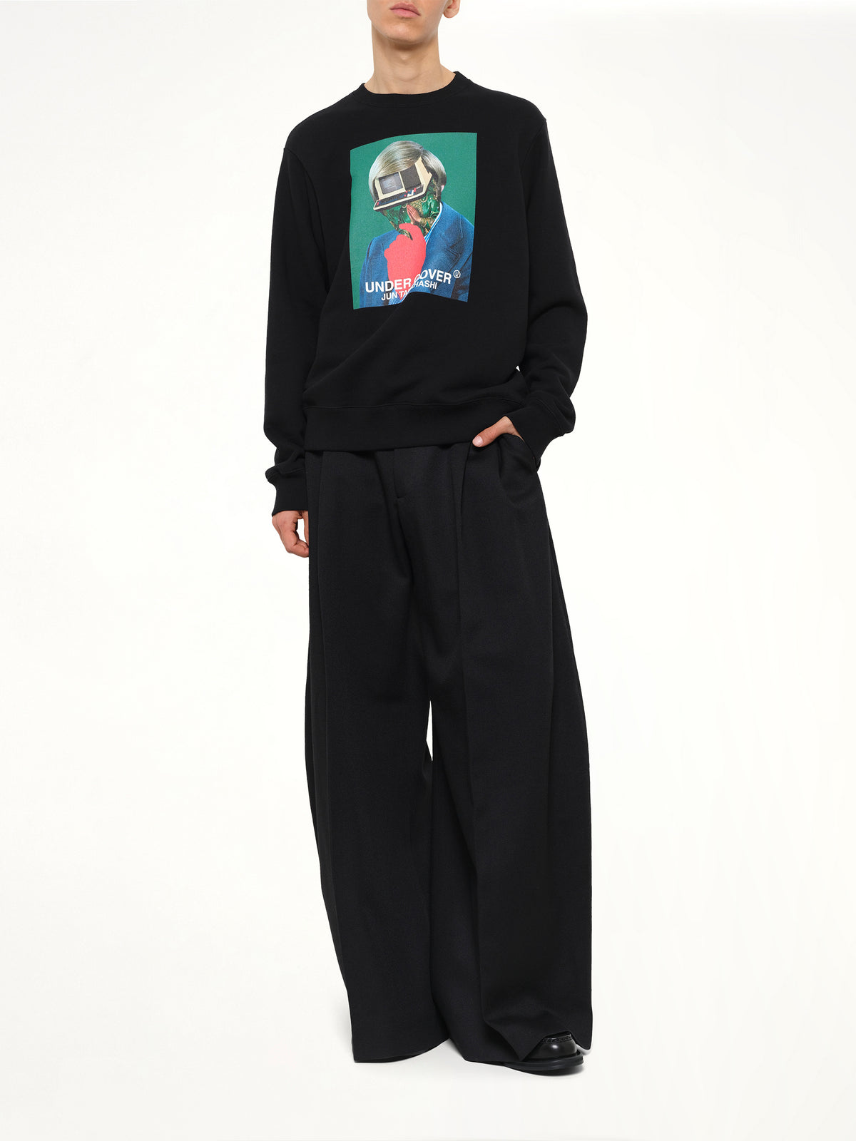 Abstract Sweatshirt in Black