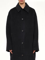 Arcform Wool Coat in Black
