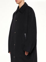 Arcform Wool Coat in Black