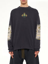 Bordeaux Reserve LS T-Shirt in Vintage Black/Green